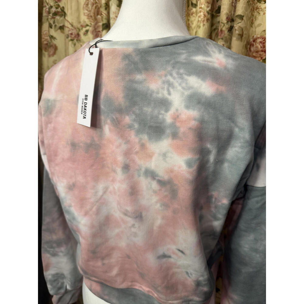 NWT! BB Dakota Tie-Dye Sweatshirt in Pink and Green Size XS - Picture 6 of 6